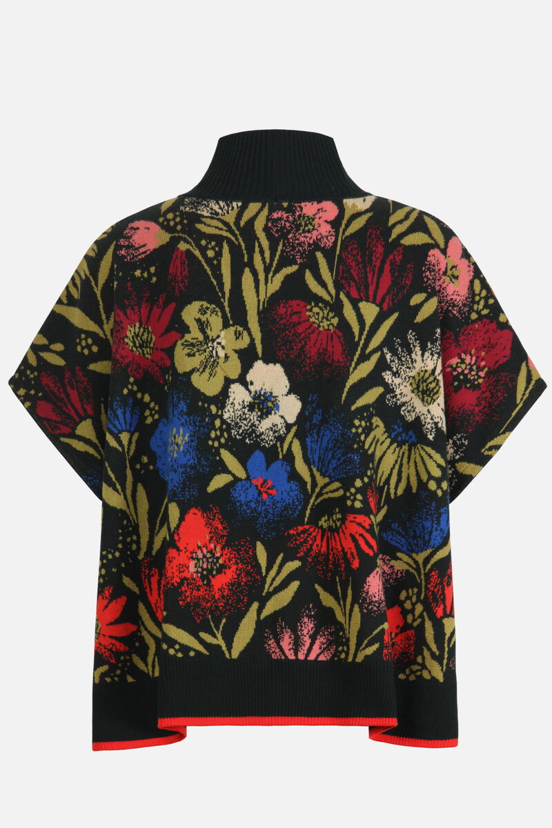 Poncho, Floralmuster