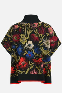 Poncho, Floral Pattern