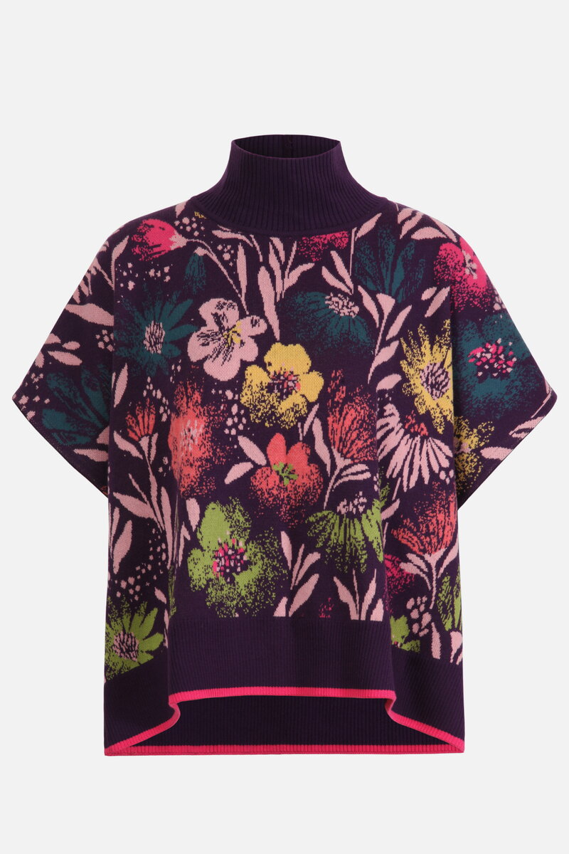 Poncho, Floral Pattern