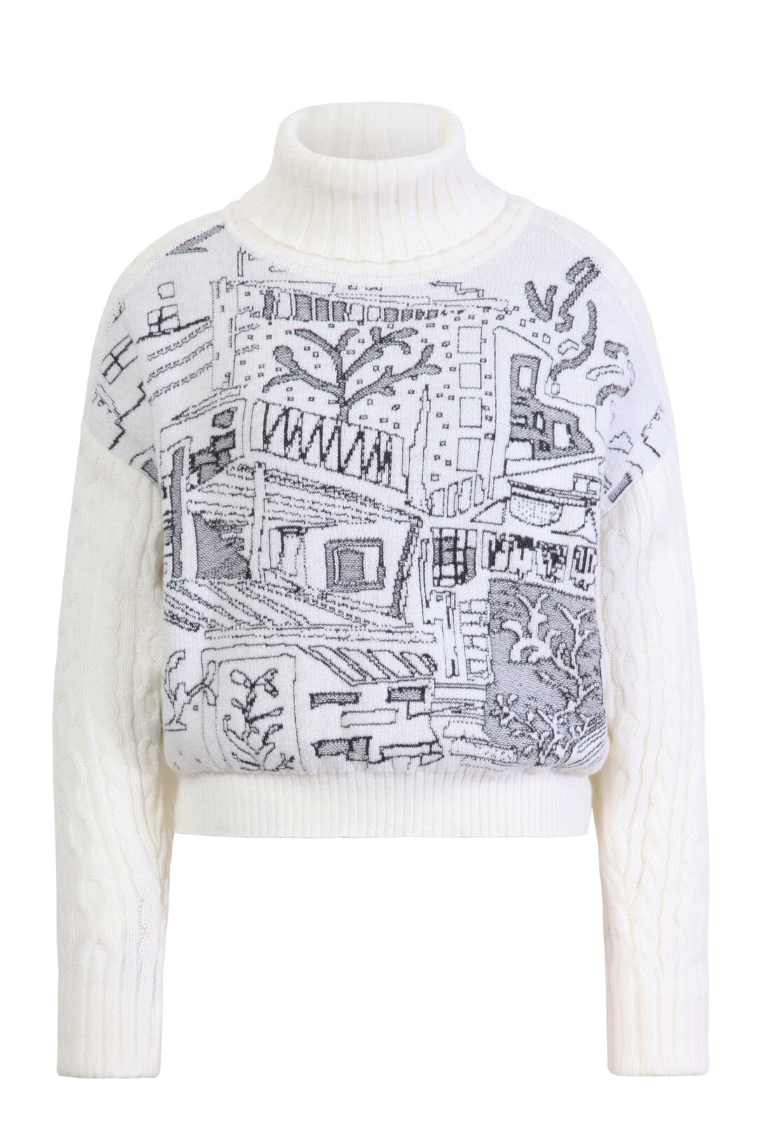 Rollneck Pullover, Favela Pattern