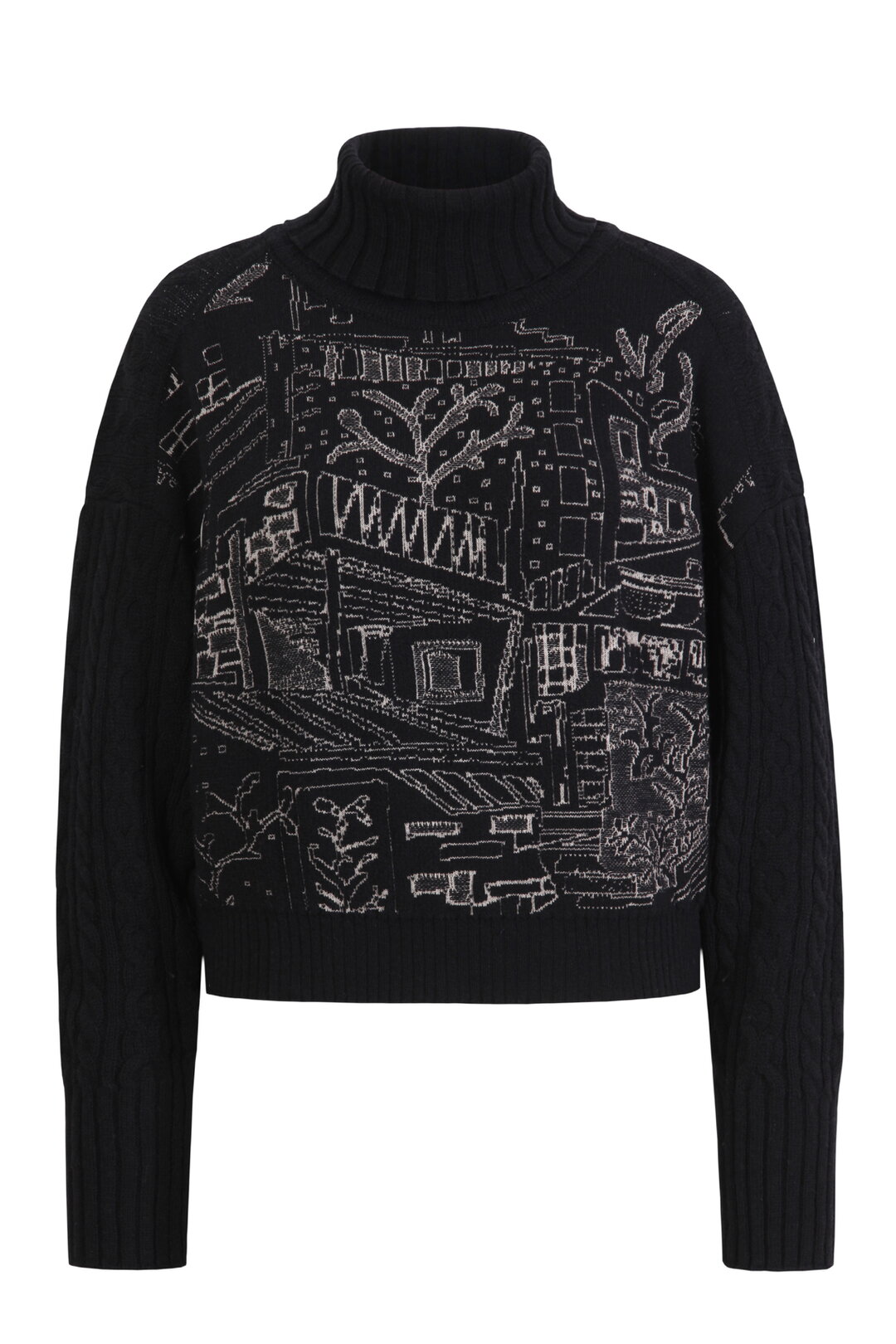 Rollneck Pullover, Favela Pattern