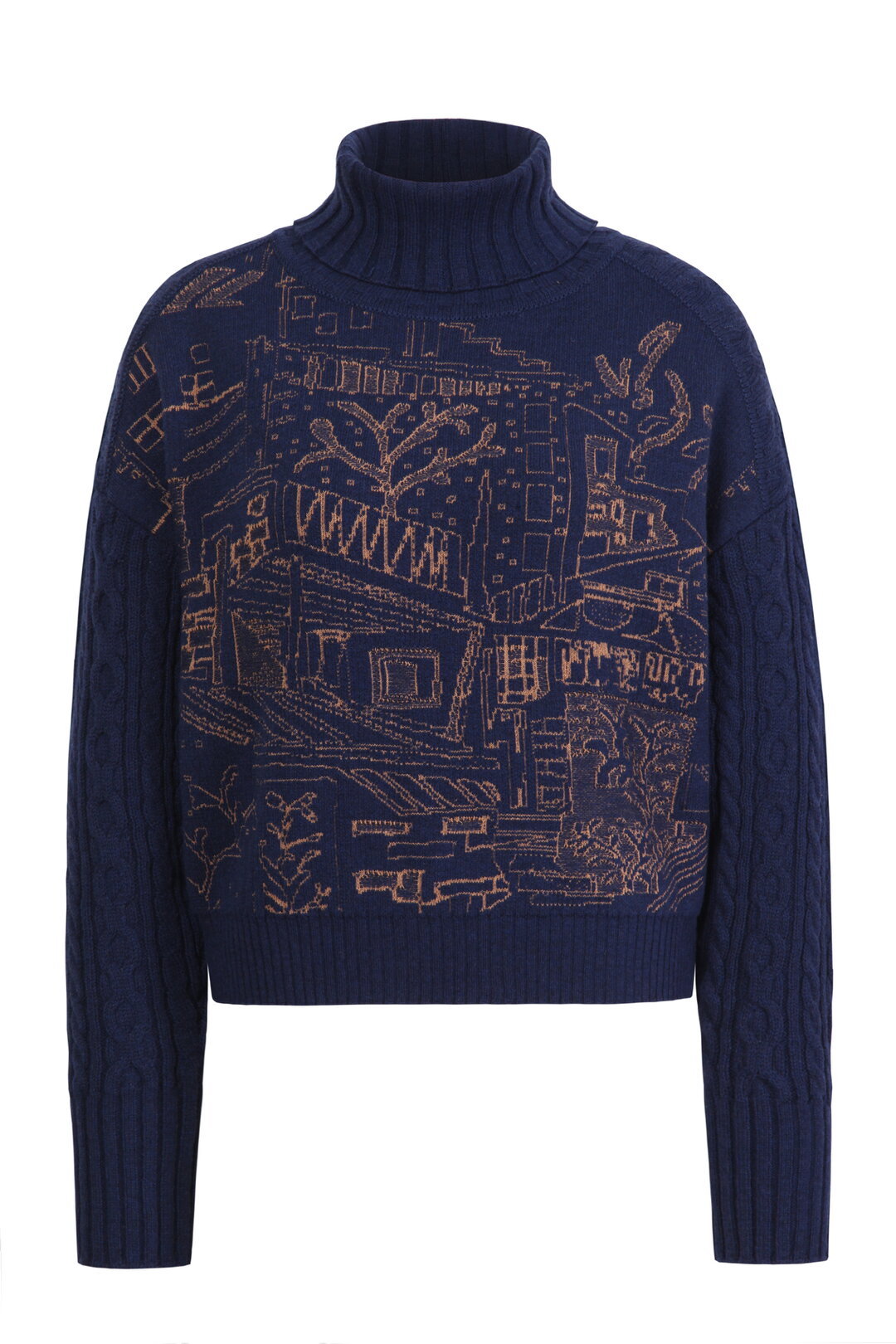 Rollneck Pullover, Favela Pattern