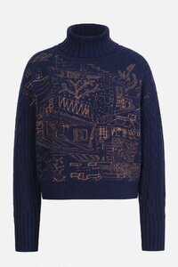 Rollneck Pullover, Favela Pattern