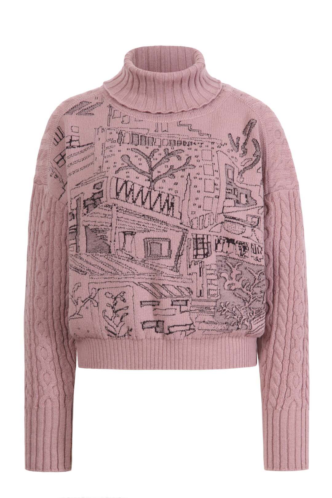 Rollneck Pullover, Favela Pattern