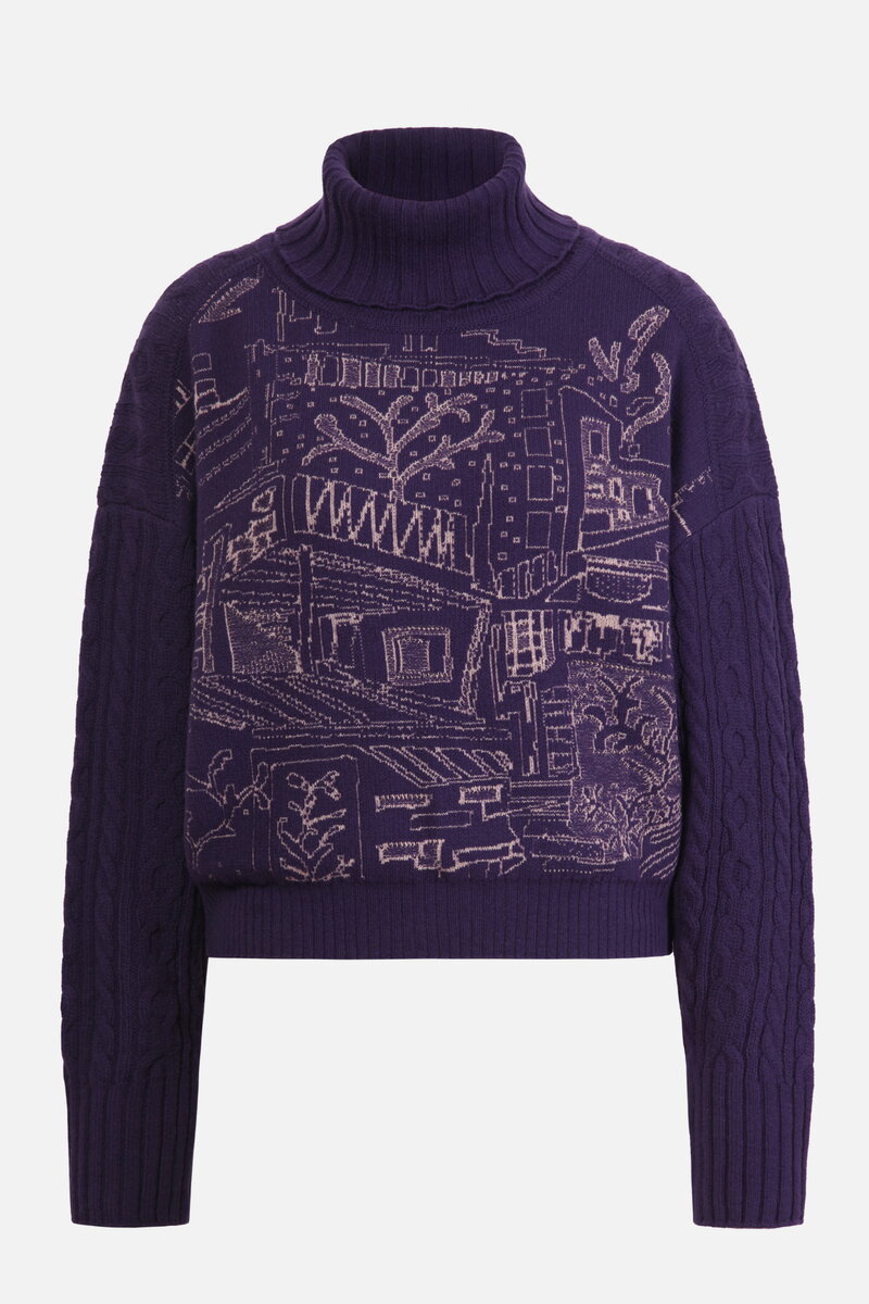 Rollneck Pullover, Favela Pattern