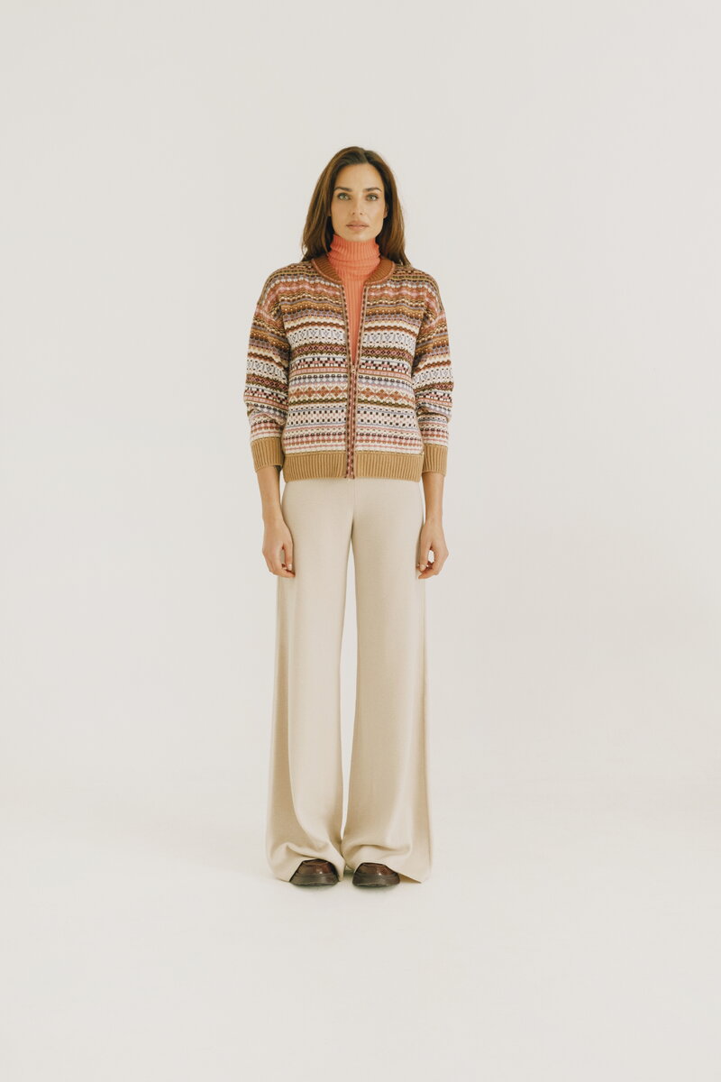 Zip Jacket, Stripe Pattern