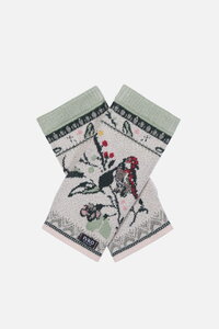 Wrist Warmers, Floral Pattern