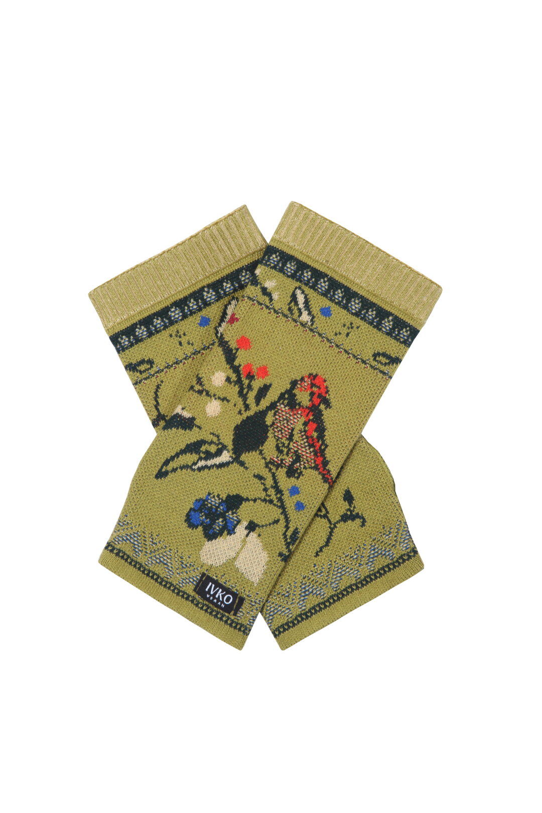 Wrist Warmers, Floral Pattern