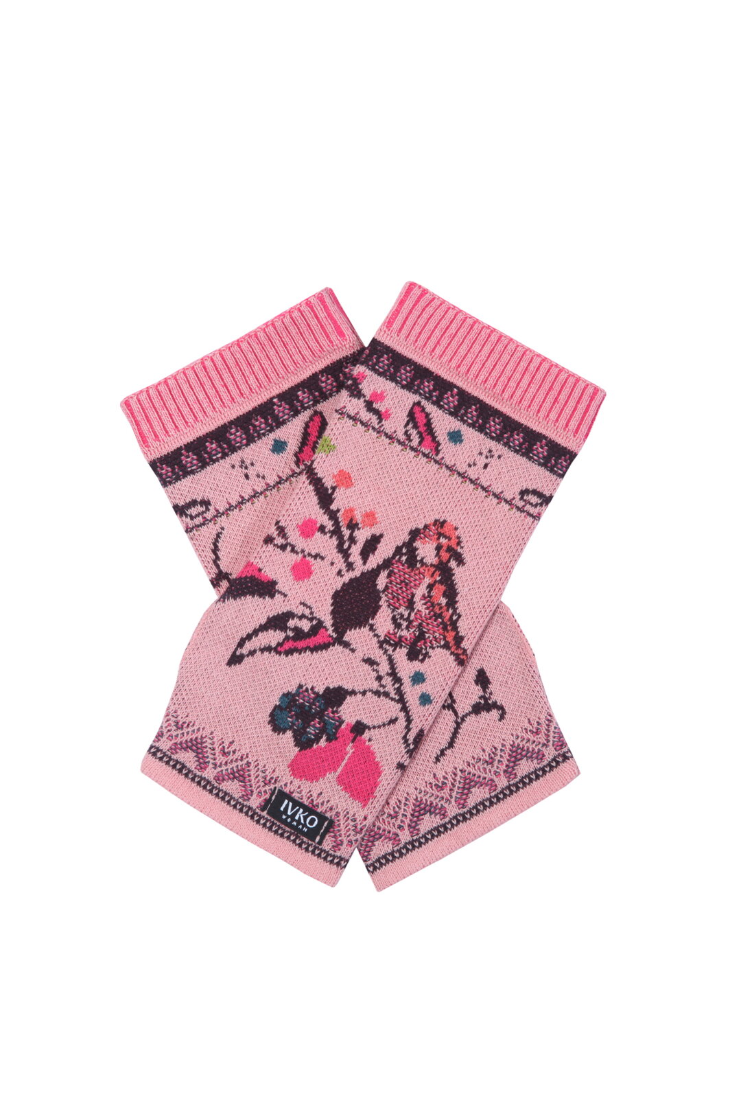 Wrist Warmers, Floral Pattern