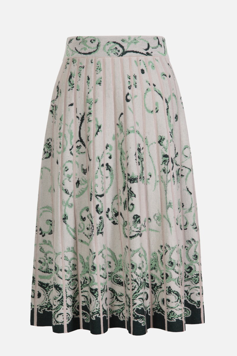 Jacquard Midi Skirt, Illumination Pattern