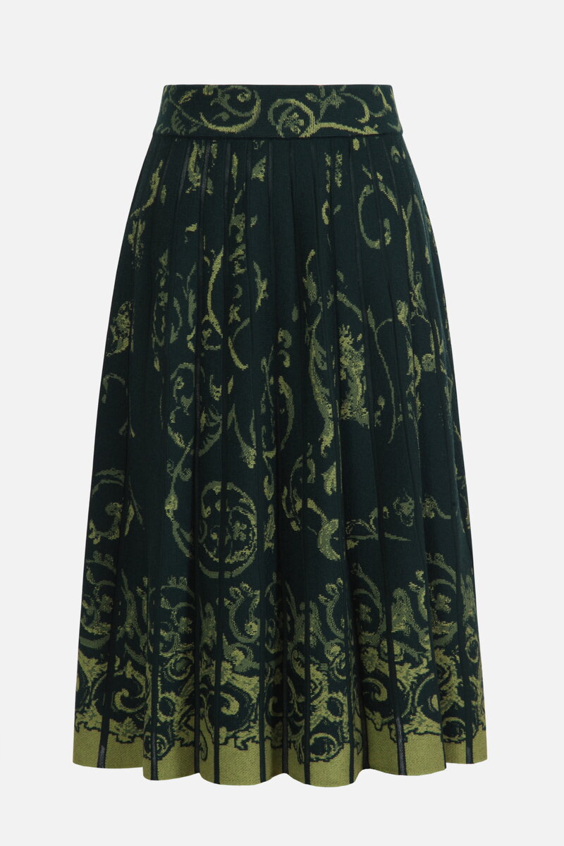 Jacquard Midi Skirt, Illumination Pattern