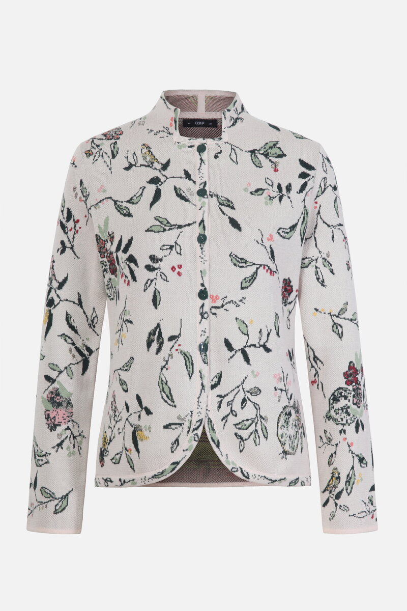 Jacquard Jacket, Floral Pattern