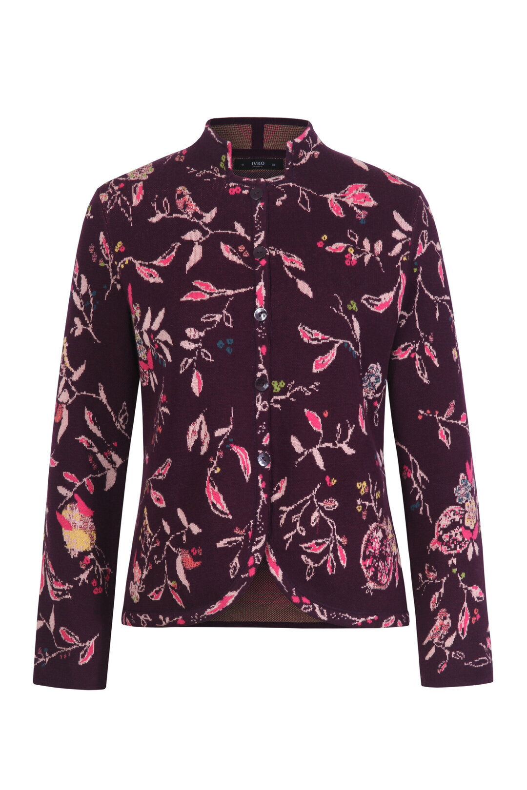 Jacquard-Jacke, Floralmuster