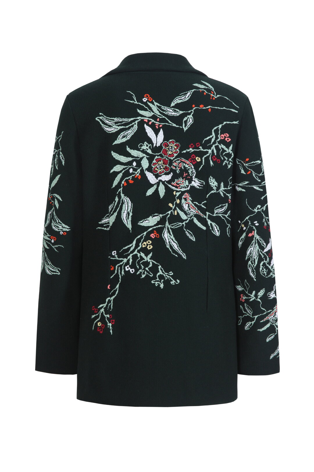 Blazer with Floral Embroidery