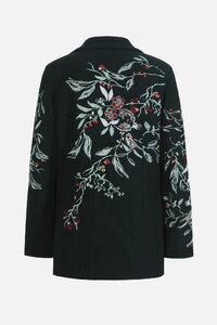 Blazer with Floral Embroidery