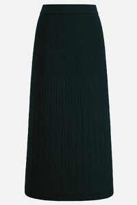 Multi-Stripe Soft Knit Midi Skirt