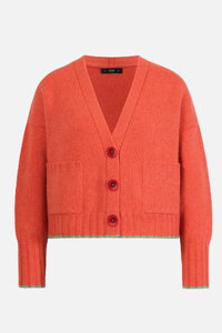 V-Neck Cardigan - Coral - Cardigans - Ivko Woman