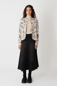 Jacquard Jacket, Floral Pattern