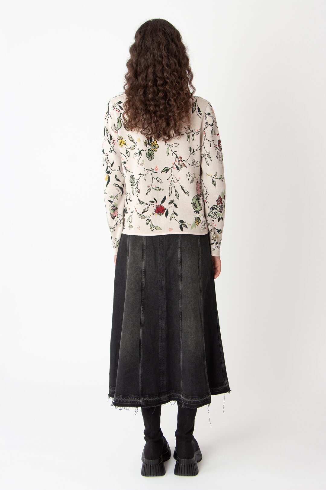 Jacquard Jacket, Floral Pattern