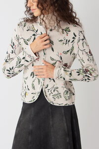 Jacquard Jacket, Floral Pattern