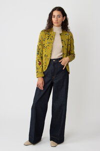 Jacquard-Jacke, Floralmuster