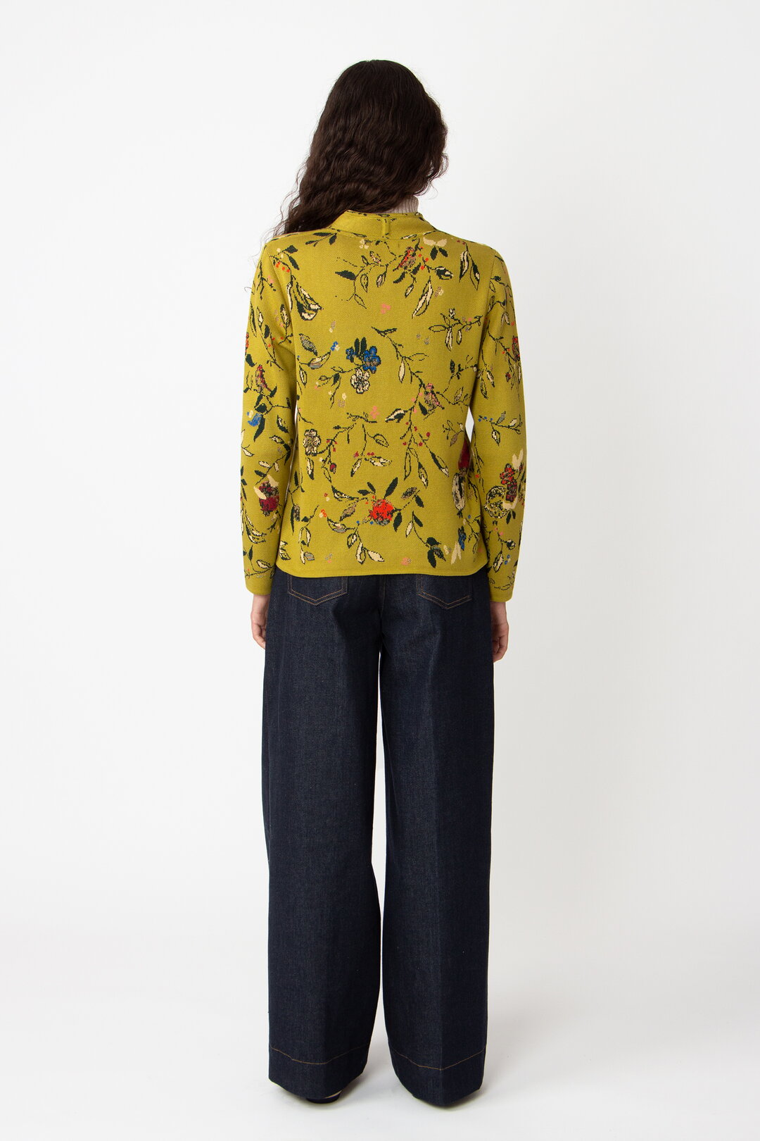 Jacquard-Jacke, Floralmuster