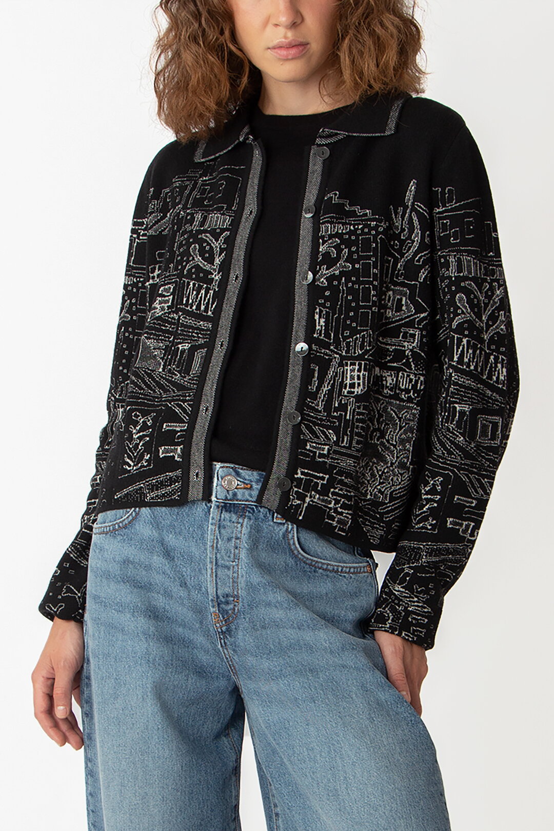 Jacquard-Jacke, Favela Motiv