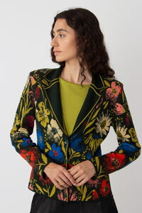 Jacquard Jacket, Floral Pattern