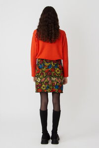 Jacquard Skirt, Floral Pattern