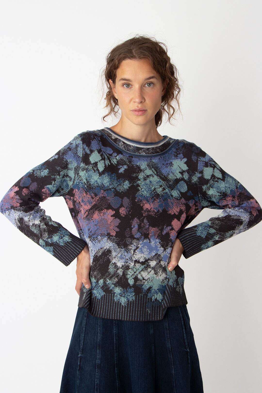 Jacquard Pullover, Camouflage Pattern