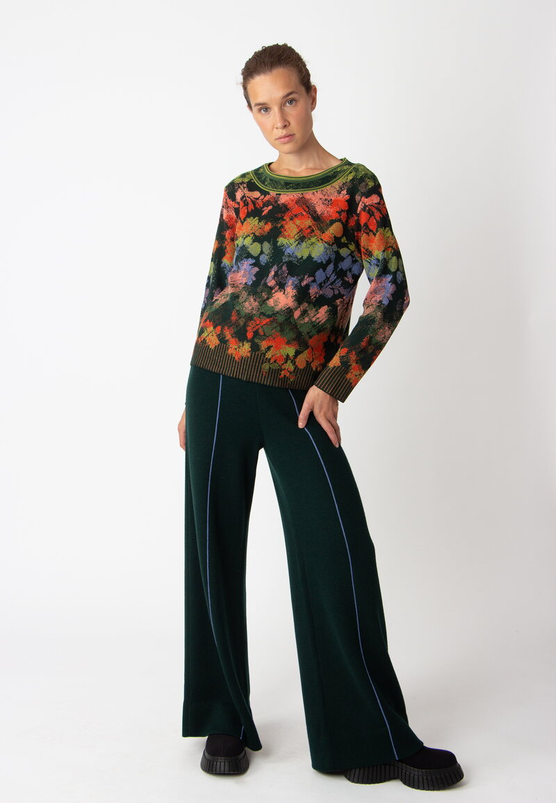 Jacquard Pullover, Camouflage Pattern - Forest - Pullovers - Ivko