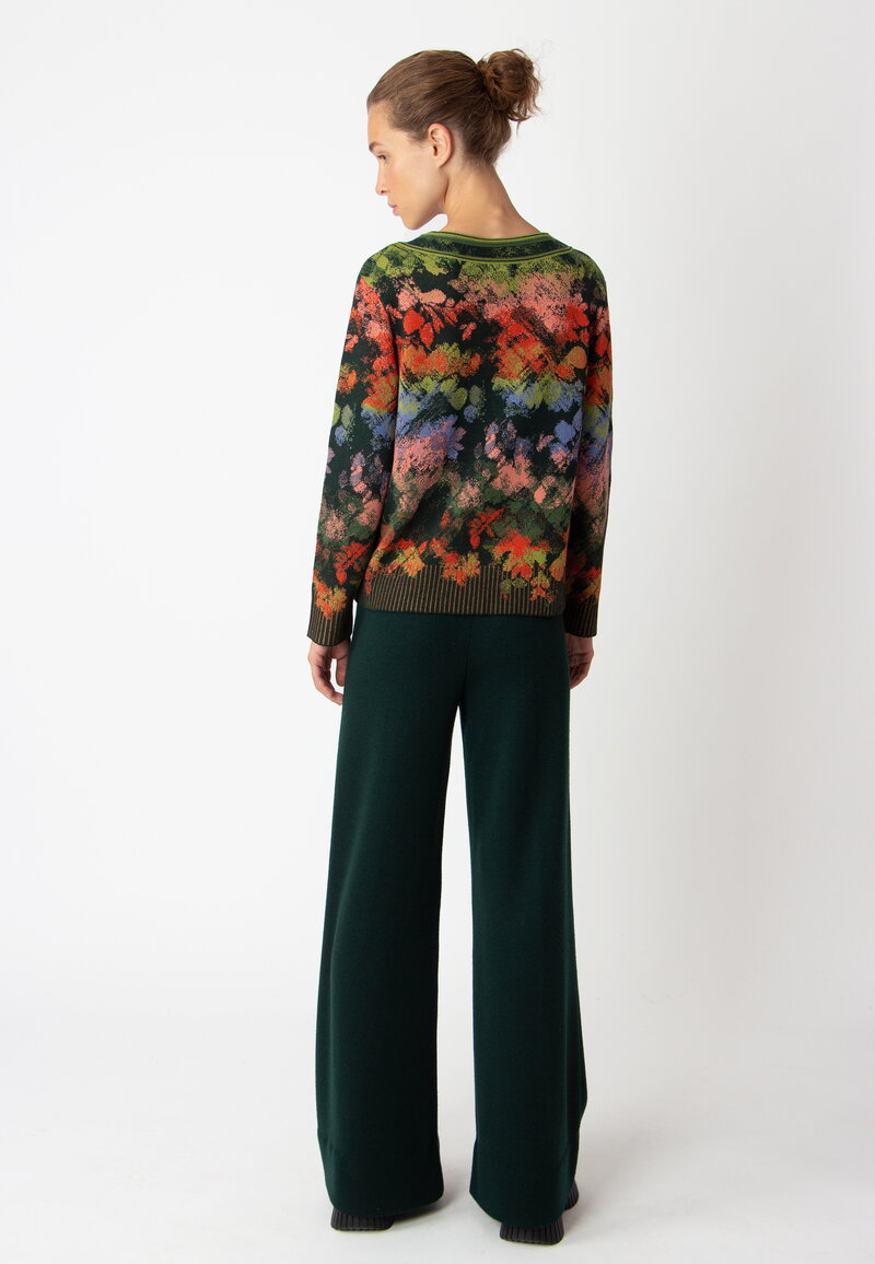 Jacquard Pullover, Camouflage Pattern - Forest - Pullovers - Ivko