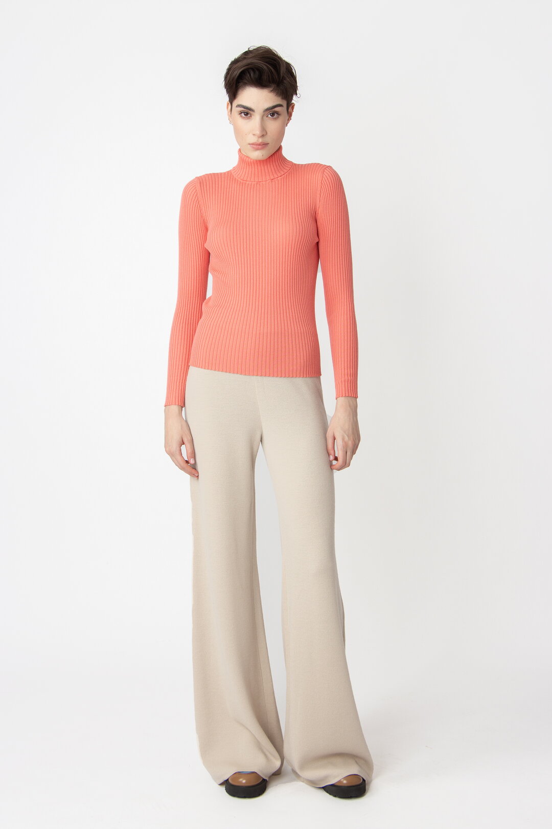 Ribbed Rollneck Pullover