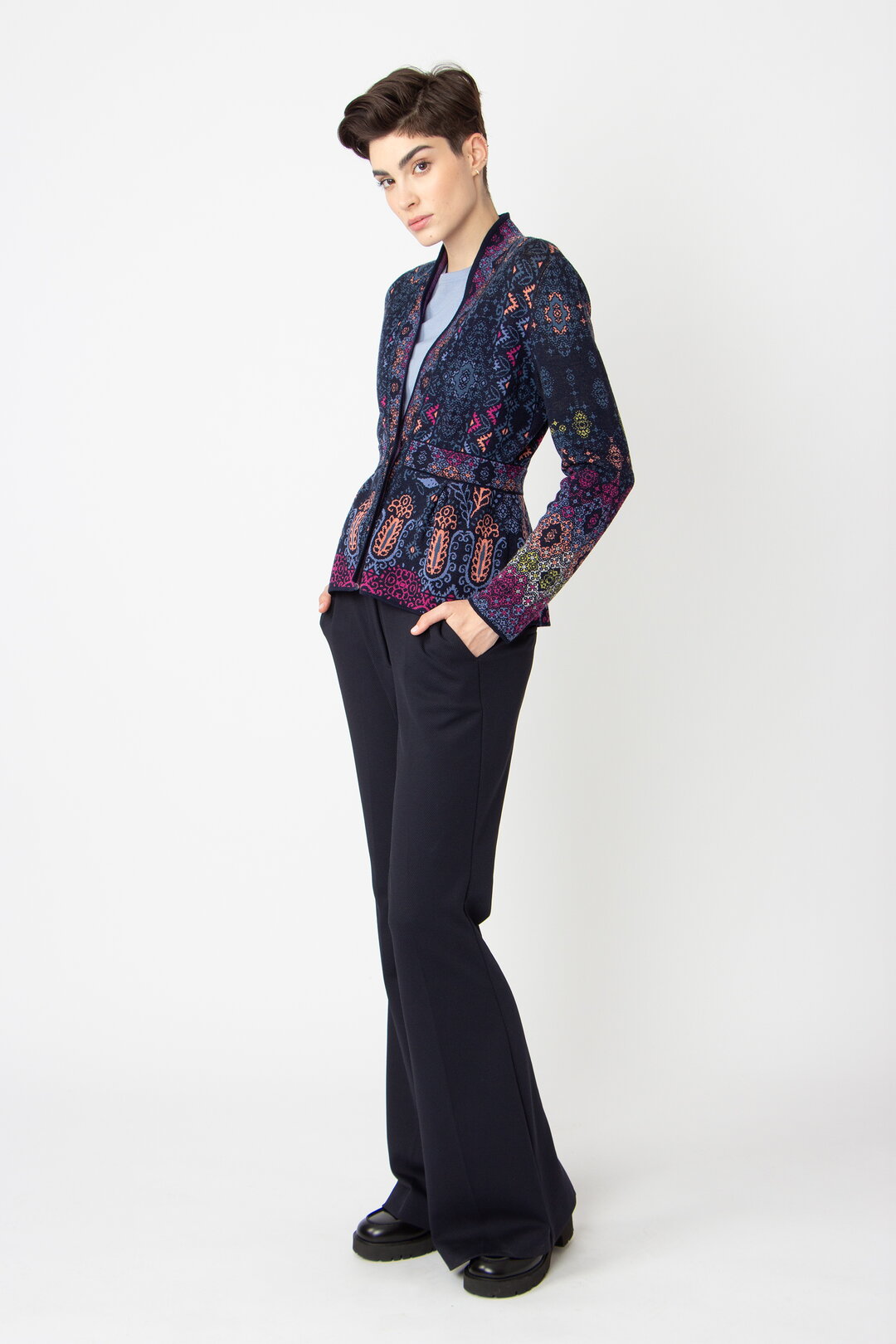 Jacquard-Jacke, Ornament Motiv