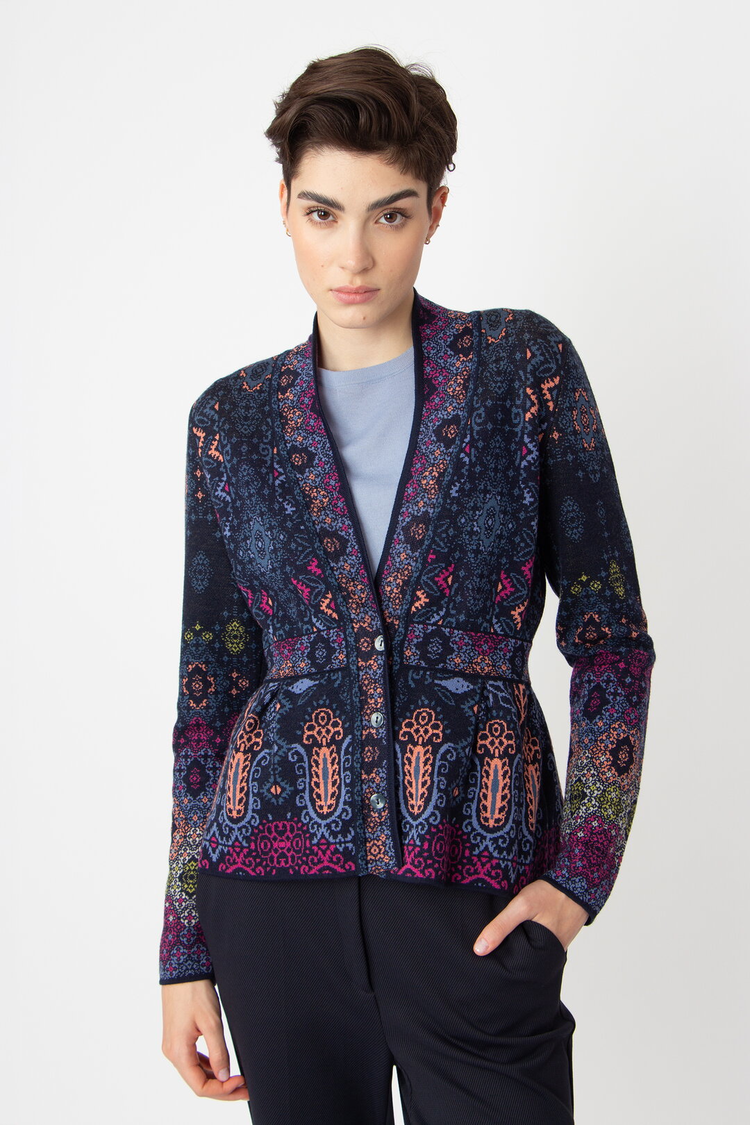 Jacquard-Jacke, Ornament Motiv