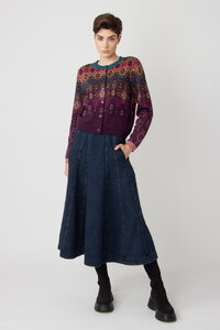 Jacquard-Strickjacke, Ornament Motiv