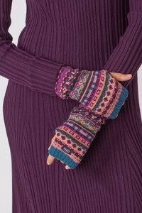 Wrist Warmers, Stripe Pattern