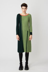 Jacquard Dress, Color Blocking