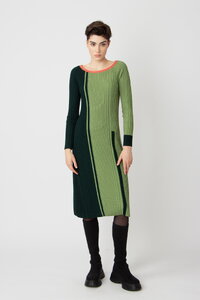 Jacquard Kleid, Color Blocking