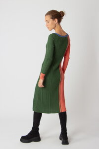 Jacquard Kleid, Color Blocking