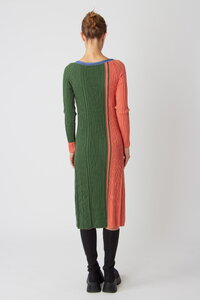 Jacquard Kleid, Color Blocking