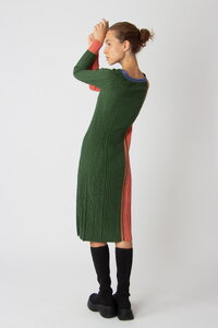 Jacquard Kleid, Color Blocking