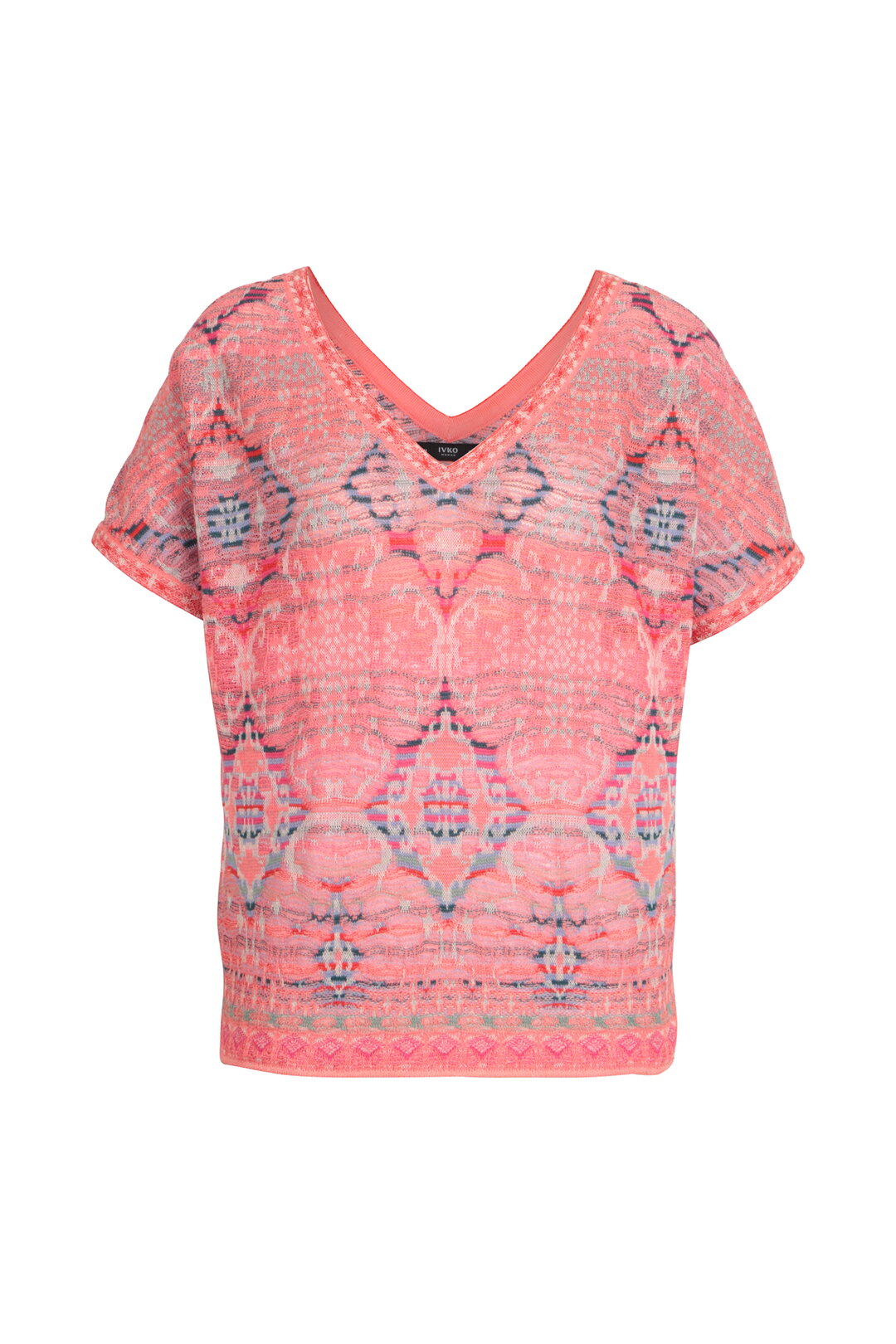 Pullover mit V-Ausschnitt, Marokko Motiv