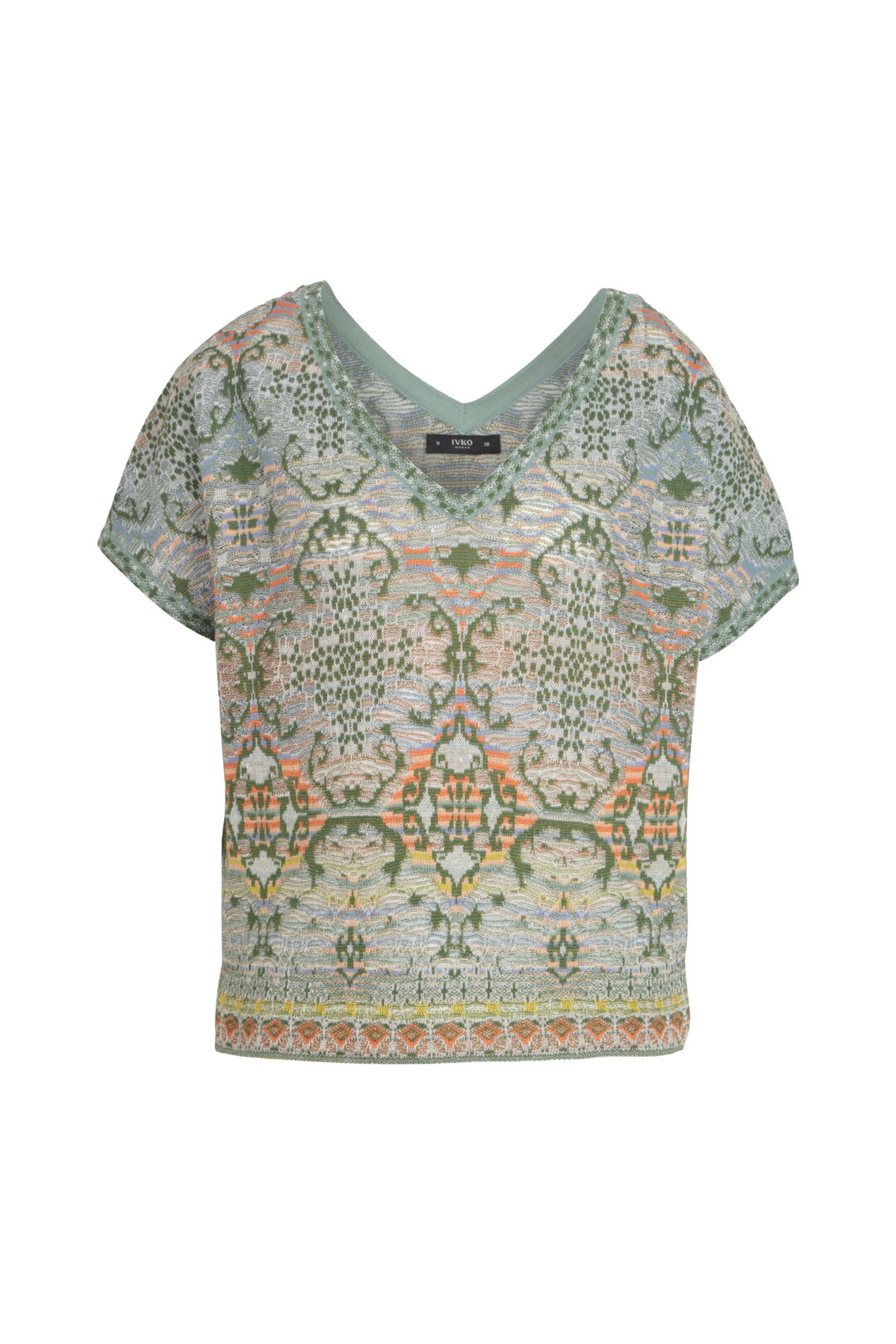 Pullover mit V-Ausschnitt, Marokko Motiv