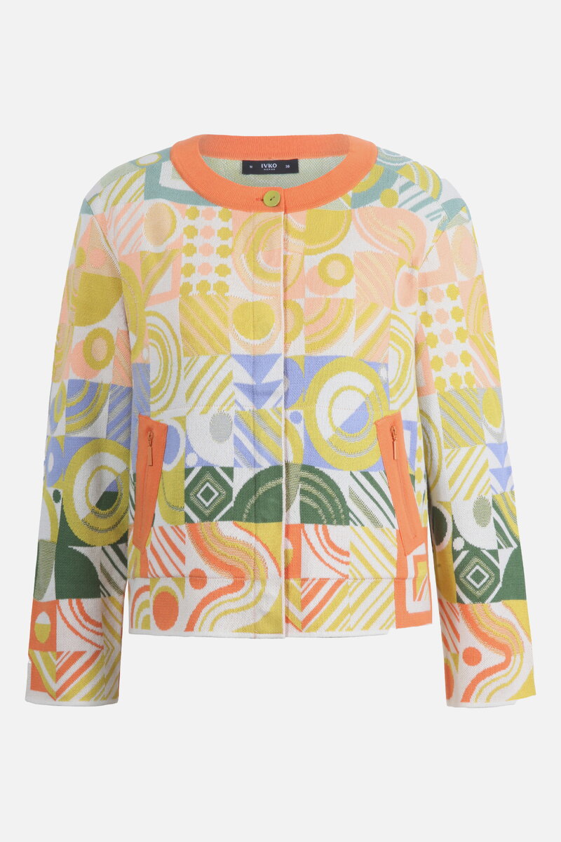 Jacket O-Neck, Mix&Match Pattern