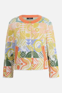 Jacke mit O-Ausschnitt, Mix&Match Muster