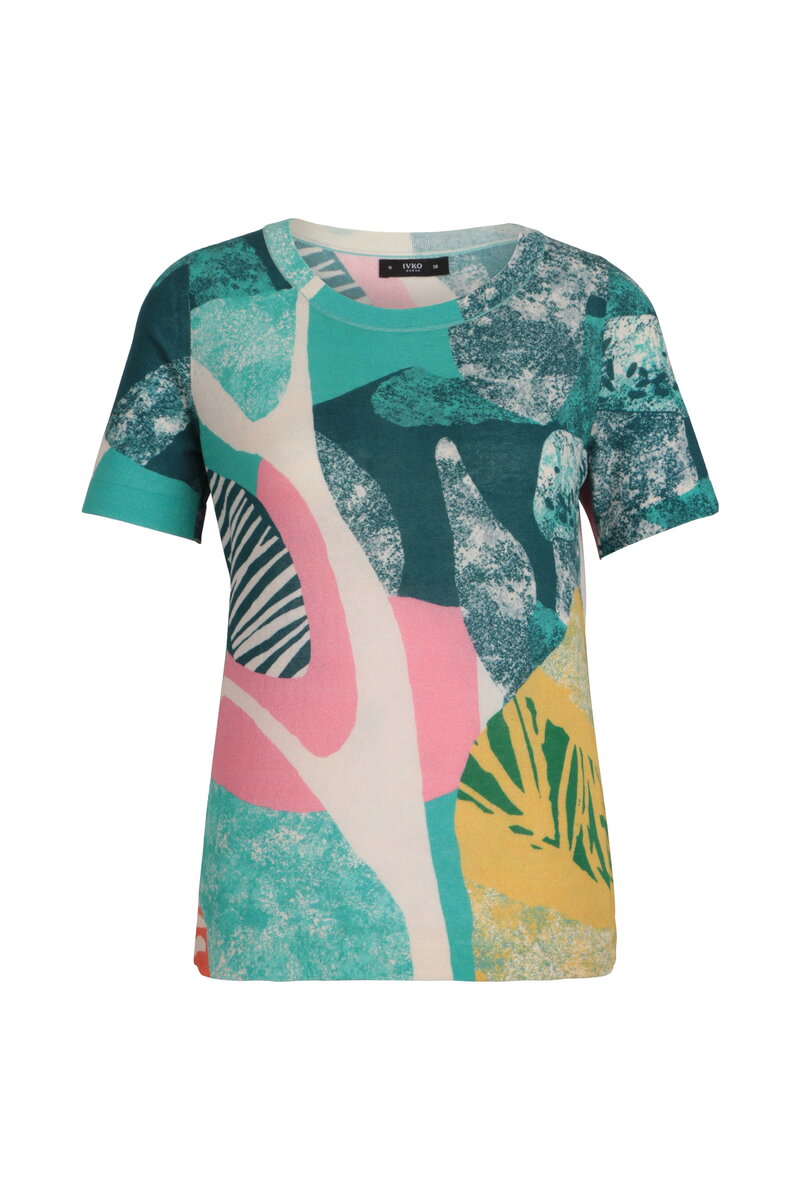 Bedruckter Pullover, Maximalist Tropics Motiv