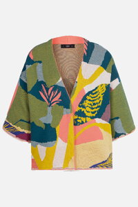 Knitted Cardigan, Maximalist Tropics Pattern