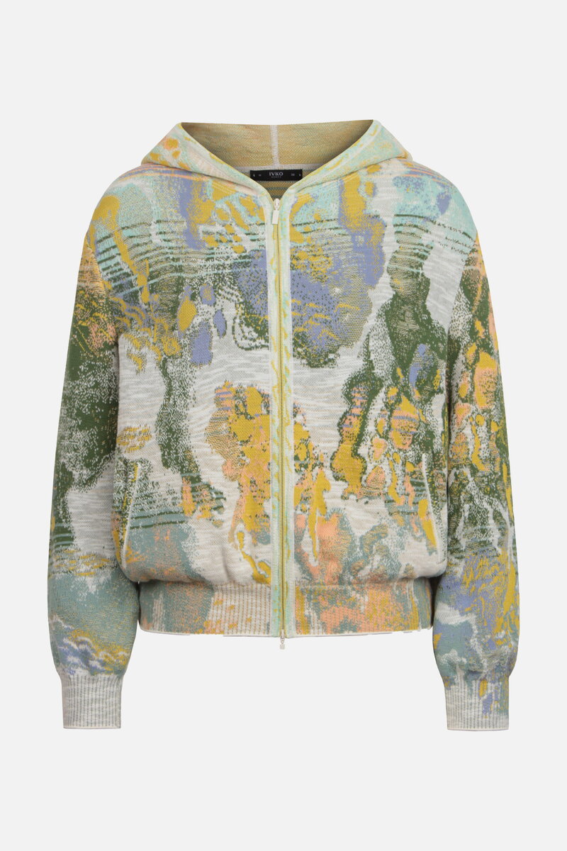Bomber Jacket with Hoodie, Terrain Pattern