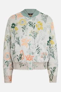 Jacquard-Bomberjacke, Floralmuster